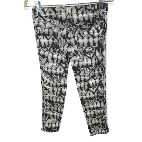 Isabel Marant Pour H&M Black and White Printed Jeans Size 4 Stretch Ankle Pants - Picture 7 of 15